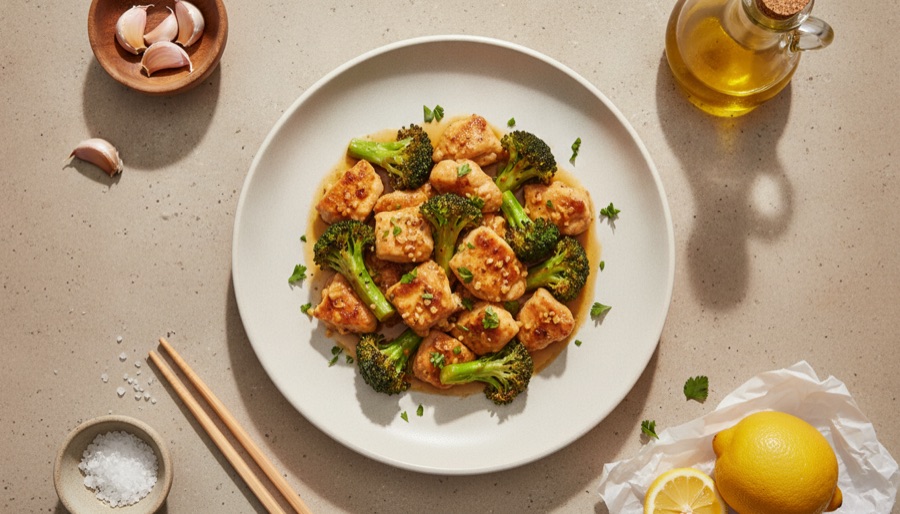 Garlic Chicken with Broccoli
