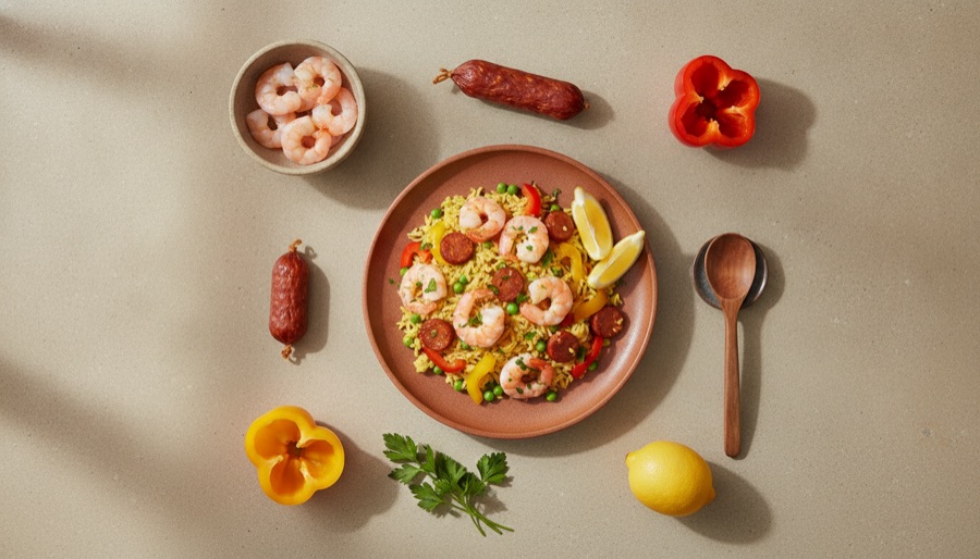 Spanish Rice & Shrimp One-Pot