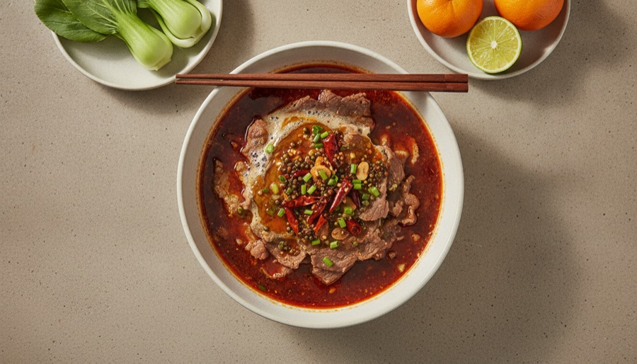 Sichuan Boiled Beef (Shui Zhu Niu Rou)