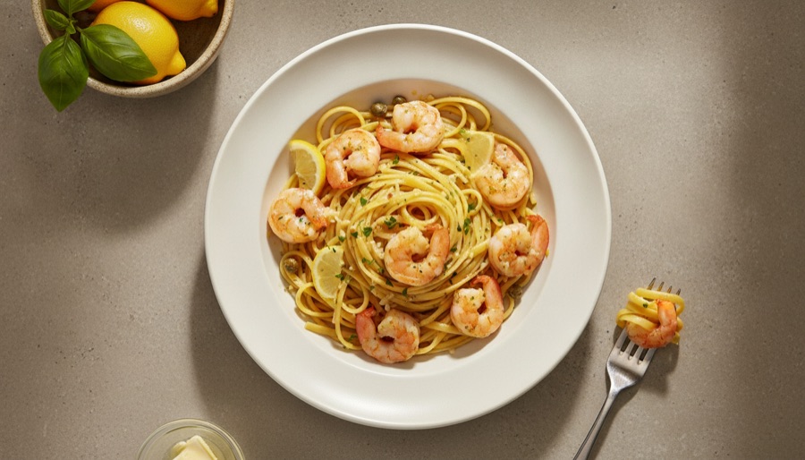 Shrimp Scampi with Linguine