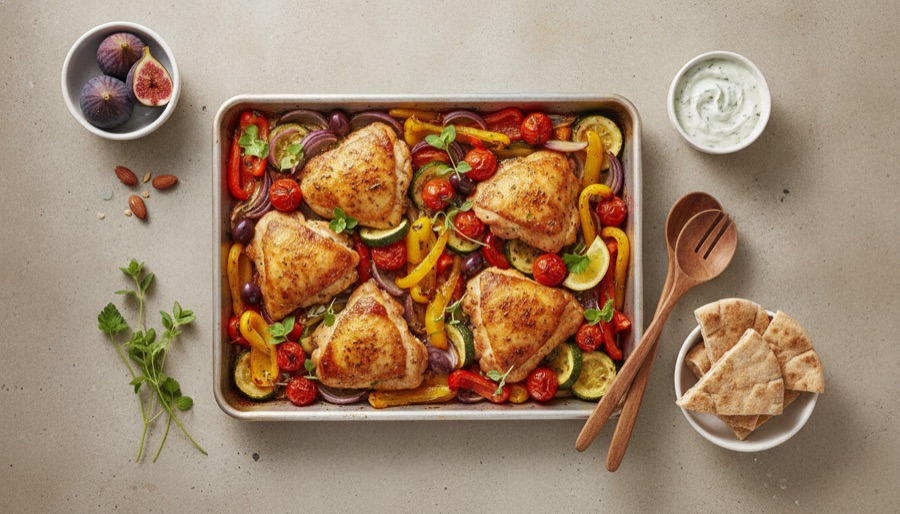 Sheet Pan Mediterranean Chicken and Vegetables