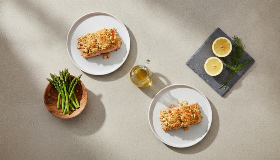 Crab-Stuffed Salmon
