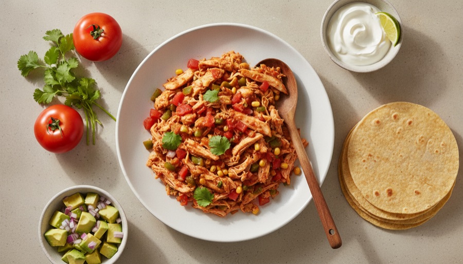Slow Cooker Salsa Chicken