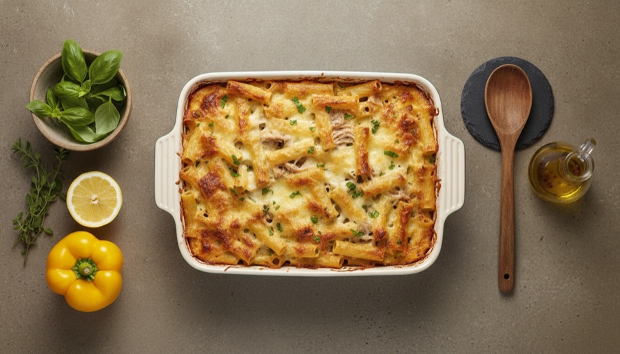 Chicken Alfredo Bake
