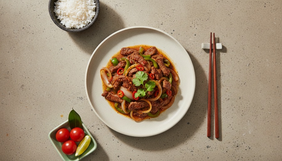 Pepper Steak with Onions