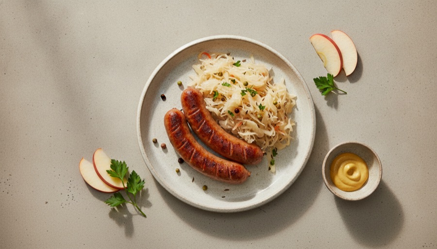Bratwurst with Sauerkraut