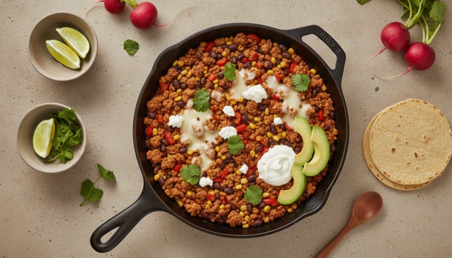 Ground Turkey Taco Skillet