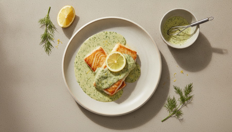 Halibut with Lemon-Dill Sauce