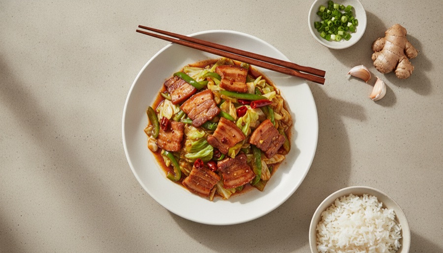 Twice Cooked Pork (Hui Guo Rou)