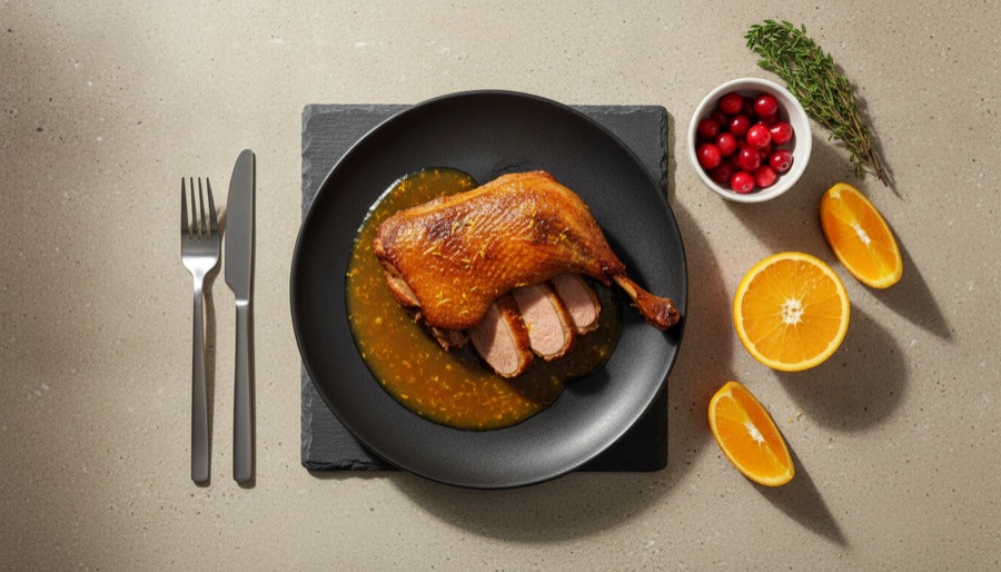 Roast Duck with Orange Sauce
