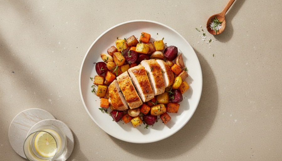 Chicken with Roasted Root Vegetables