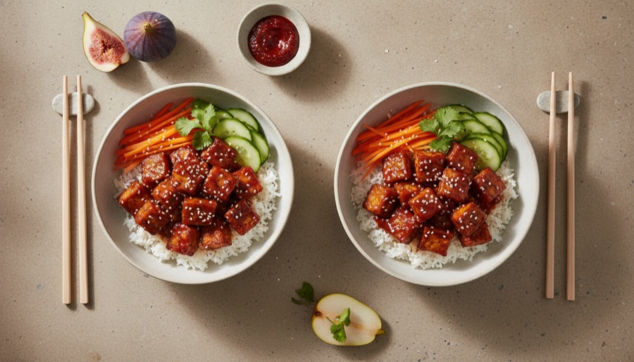 Korean BBQ Tempeh Bowls