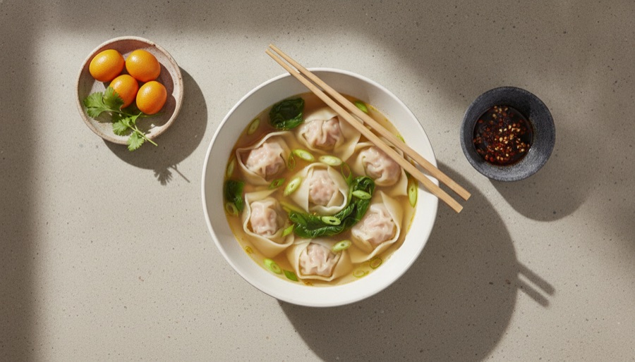 Wonton Soup with Pork and Shrimp