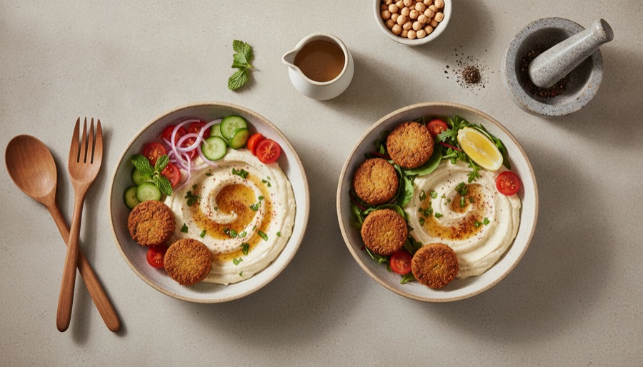 Hummus Bowls with Falafel