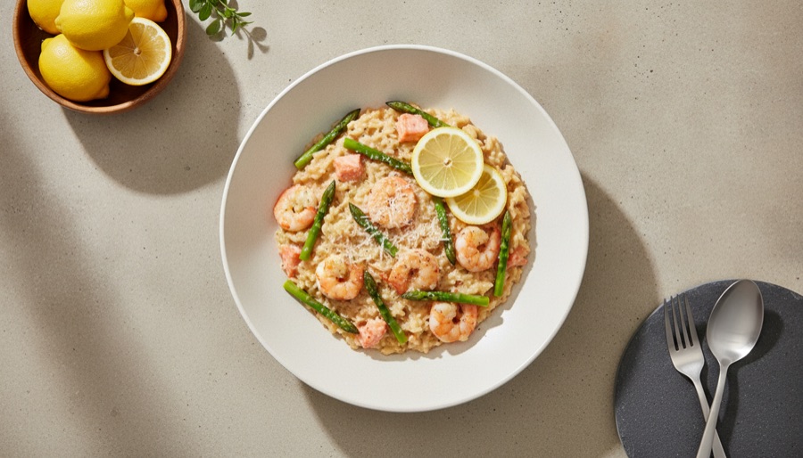 Salmon Shrimp Risotto