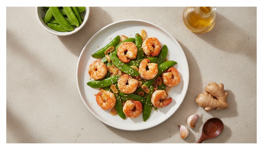Shrimp With Snow Peas