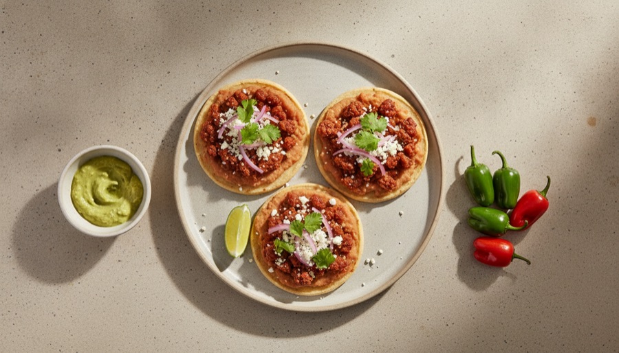 Sopes with Chorizo and Beans