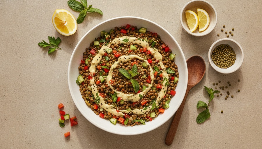 Tahini Lentils