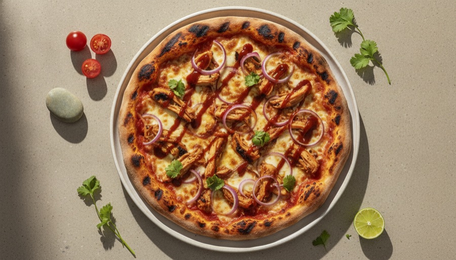 BBQ Chicken Pizza (Grilled Crust)