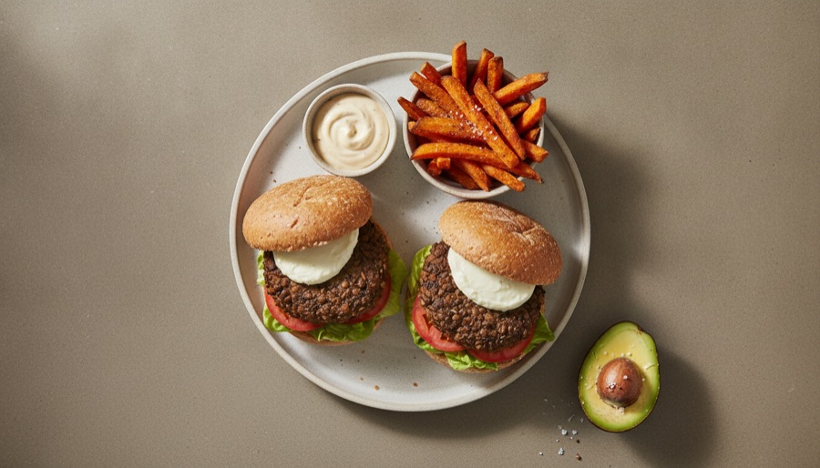 Lentil and Mushroom Burgers