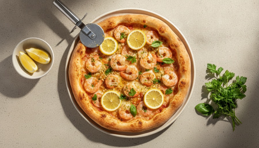 Shrimp Scampi Pizza