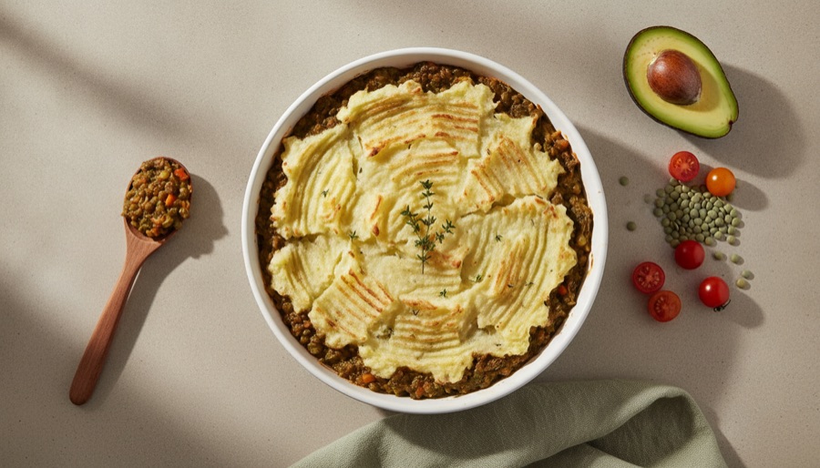 Shepherd's Pie with Lentil Topping