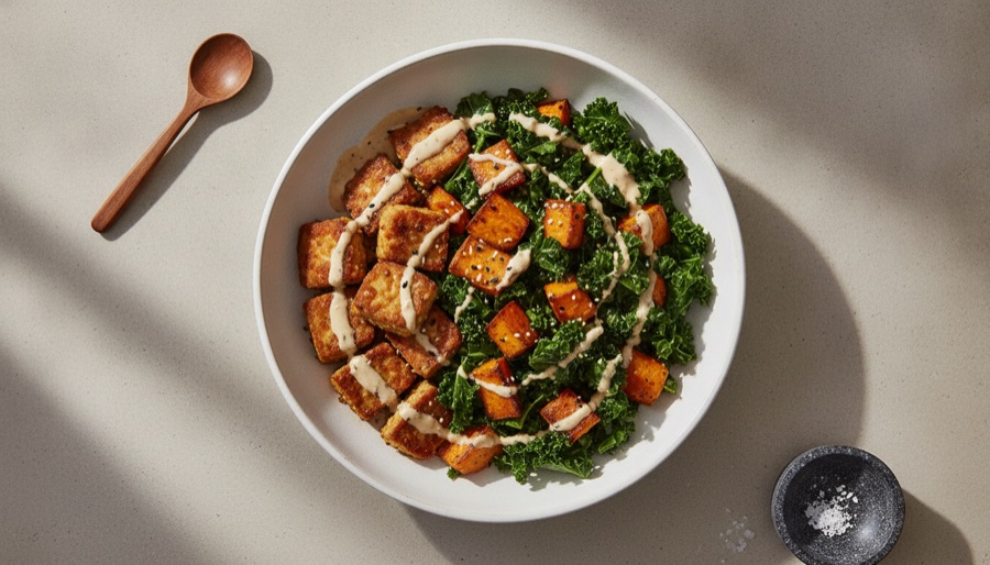Tempeh and Kale Power Bowl