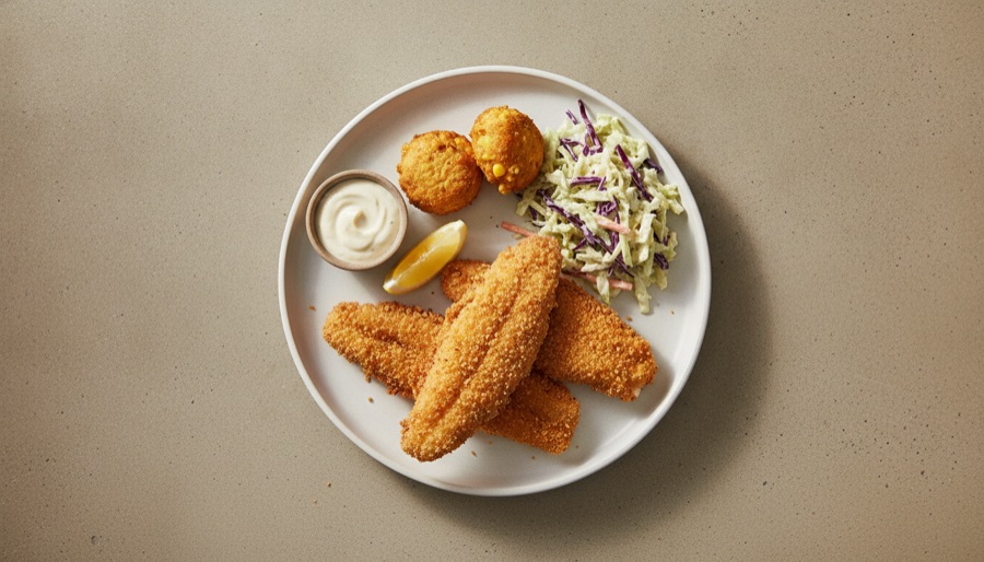 Catfish Fry with Hushpuppies and Coleslaw