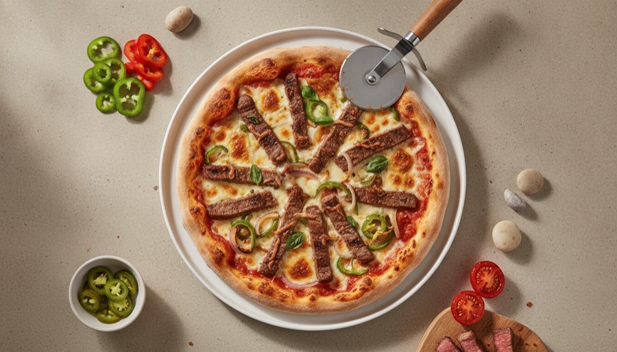 Philly Cheesesteak Pizza