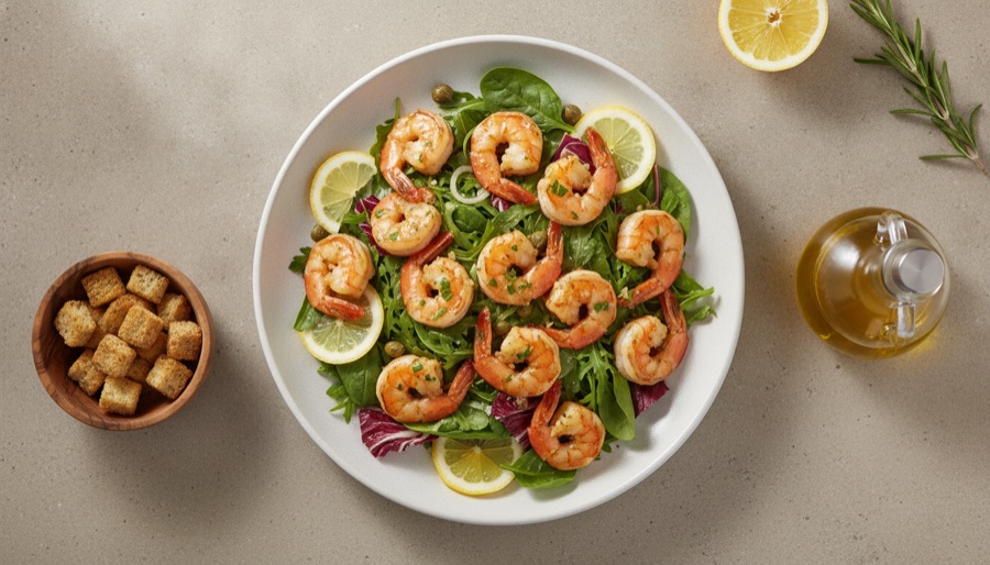 Shrimp Scampi Salad