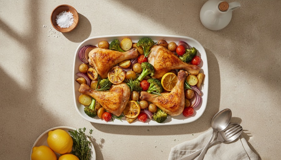 Sheet Pan Lemon Herb Chicken and Veggies