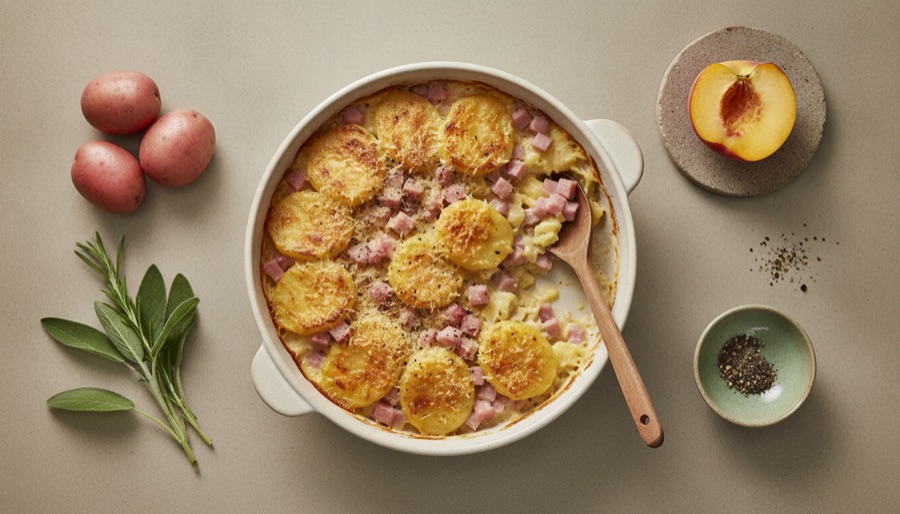 Scalloped Potatoes and Ham