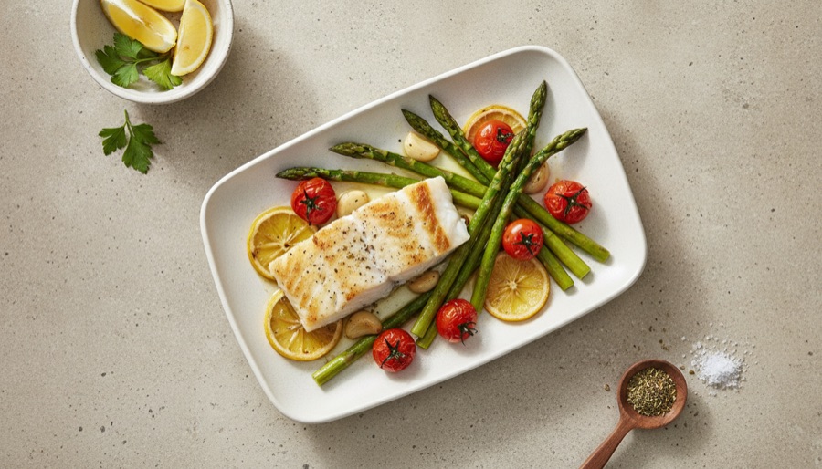 Sheet Pan Lemon Garlic Cod and Veggies