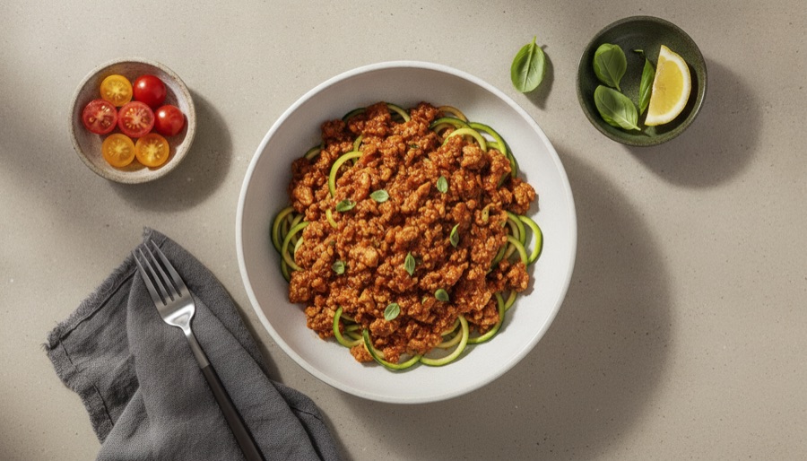 Turkey Bolognese with Zucchini Noodles