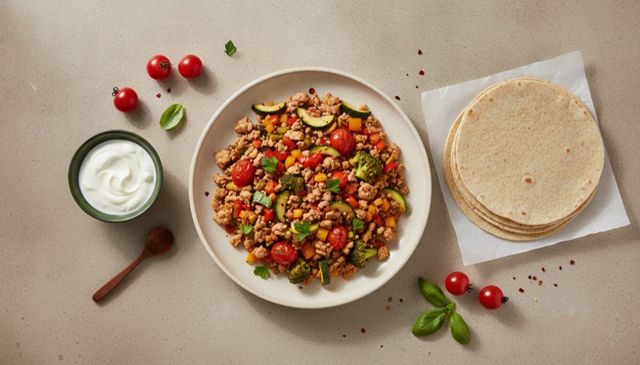 Ground Turkey and Vegetable Skillet