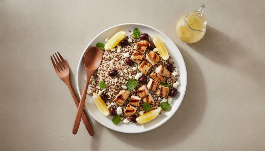 Chicken Quinoa Greek Salad