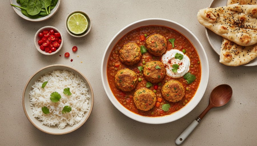 Lentil and Vegetable Kofta Curry