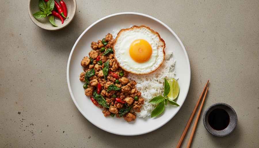Pad Kra Pao (Thai Basil Chicken)