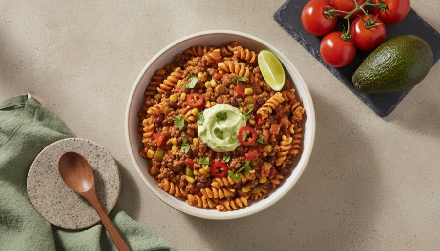 One-Pot Enchilada Pasta