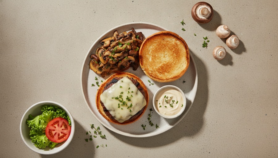 Mushroom Swiss Burger