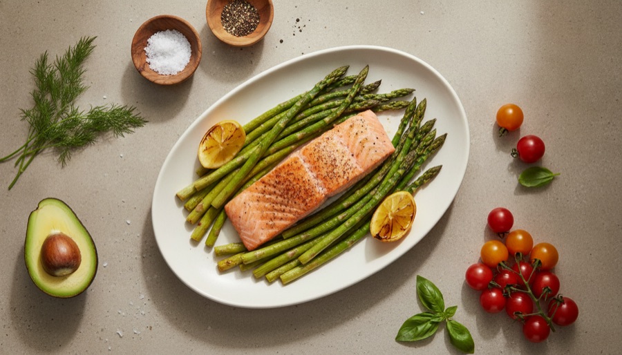 Sheet Pan Salmon and Asparagus