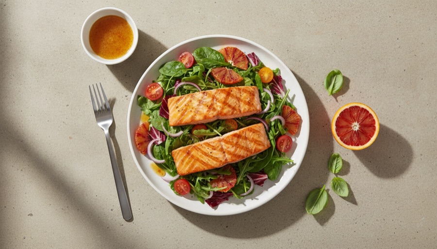 Grilled Salmon Salad