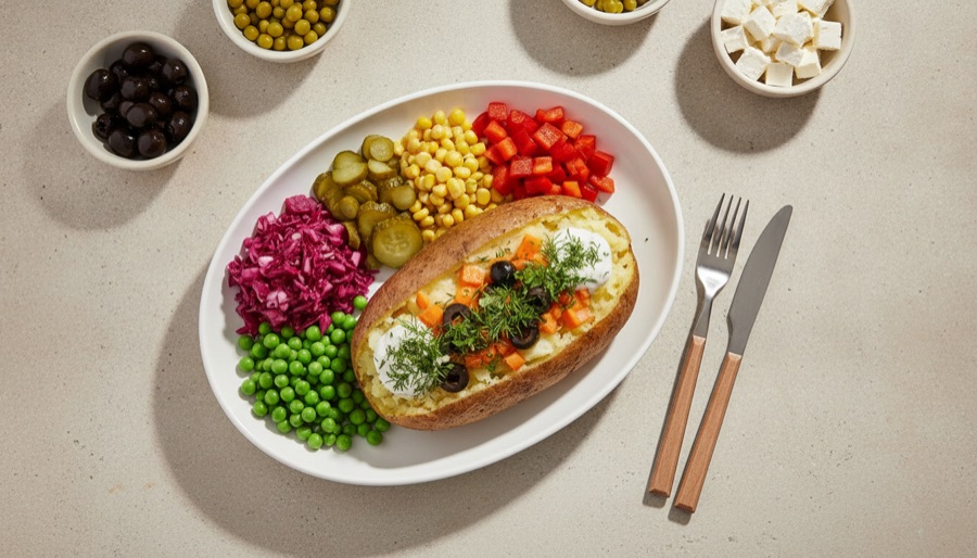 Kumpir (Turkish Baked Potatoes)