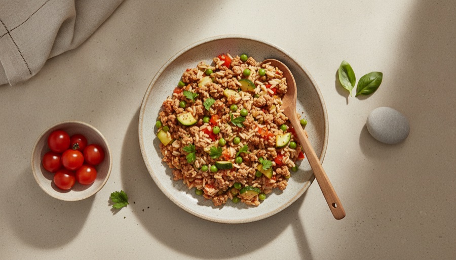 Ground Turkey and Rice Skillet