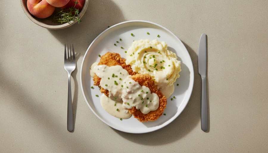 Chicken Fried Chicken with Gravy and Mashed Potatoes