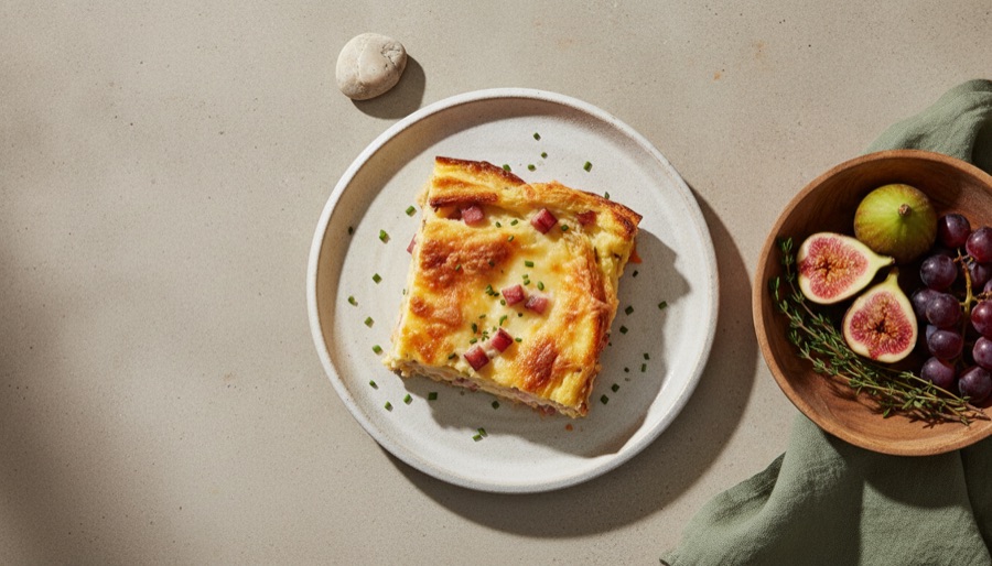 Ham and Cheese Strata