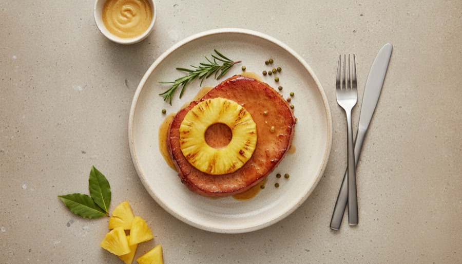 Ham Steak with Pineapple