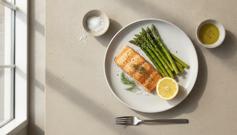 Baked Salmon with Asparagus