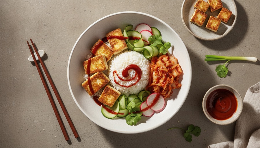 Tofu Kimchi Bowl