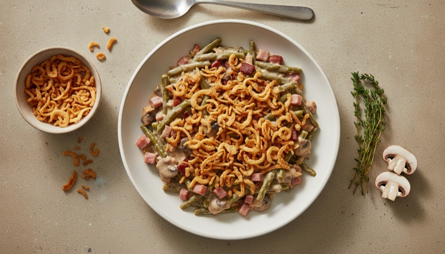 Green Bean Casserole with Ham